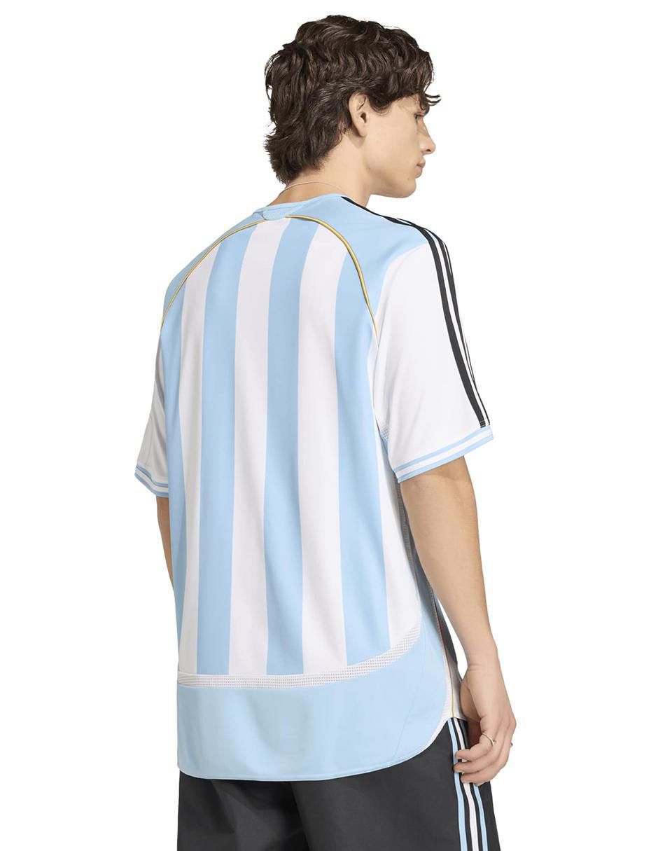Jersey de selección de futbol de argentina retro local de manga corta adidas para hombre
