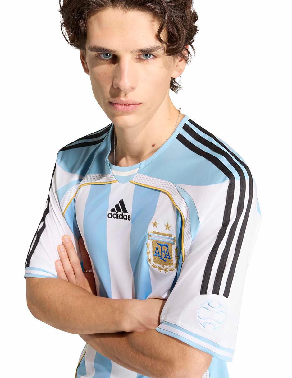 Jersey de selección de futbol de argentina retro local de manga corta adidas para hombre