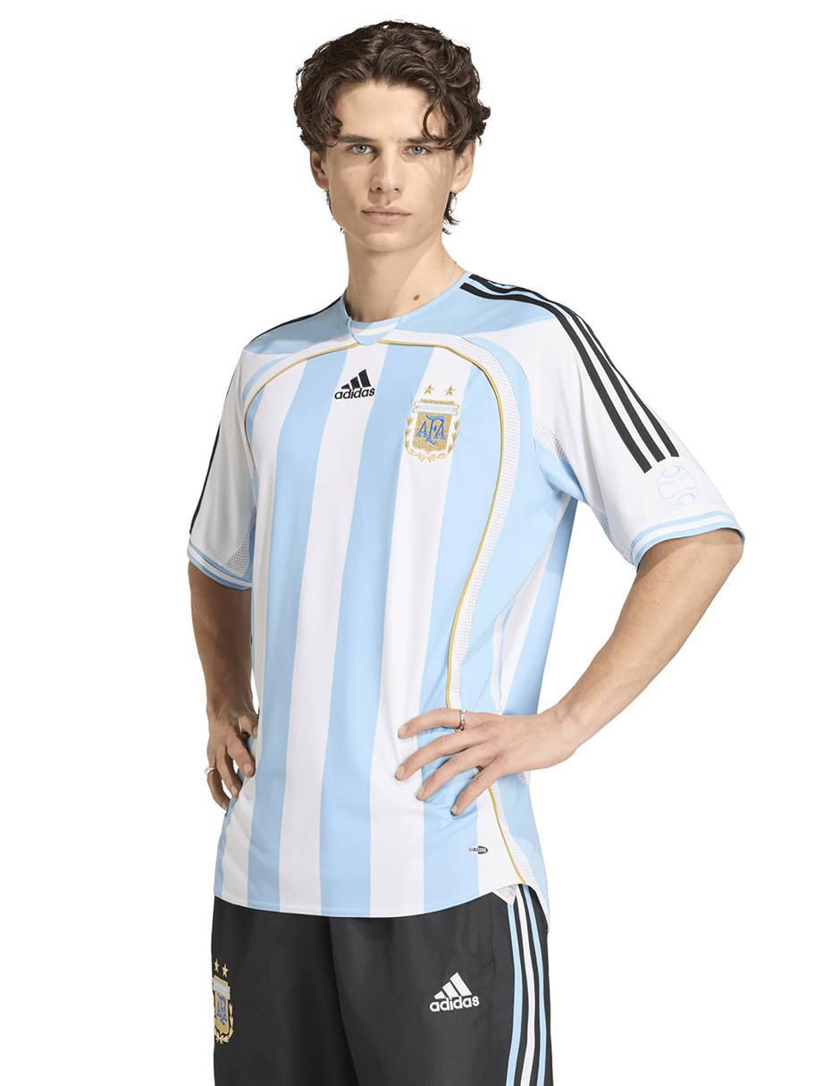 Jersey de selección de futbol de argentina retro local de manga corta adidas para hombre