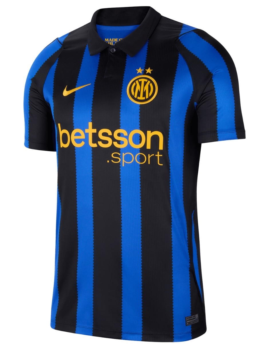 Jersey de inter milan entrenamiento de manga corta nike para hombre