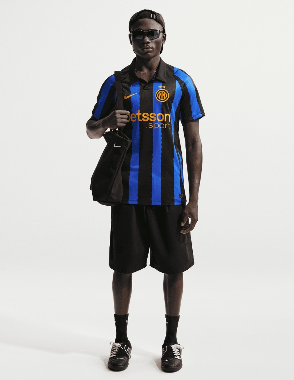 Jersey de inter milan entrenamiento de manga corta nike para hombre