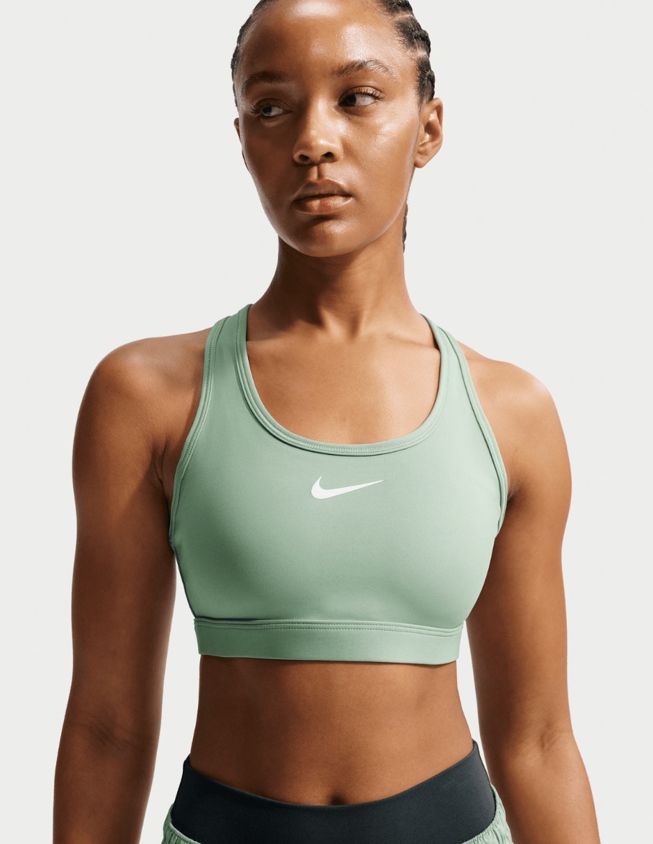 Top deportivo Nike W Nk Swsh Med Spt Bra para entrenamiento mujer