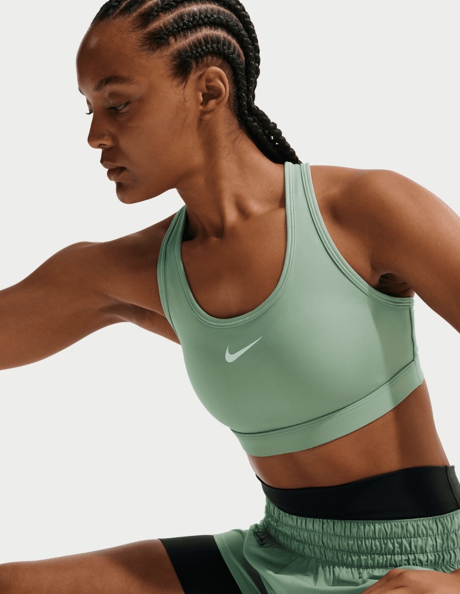 Top deportivo Nike W Nk Swsh Med Spt Bra para entrenamiento mujer