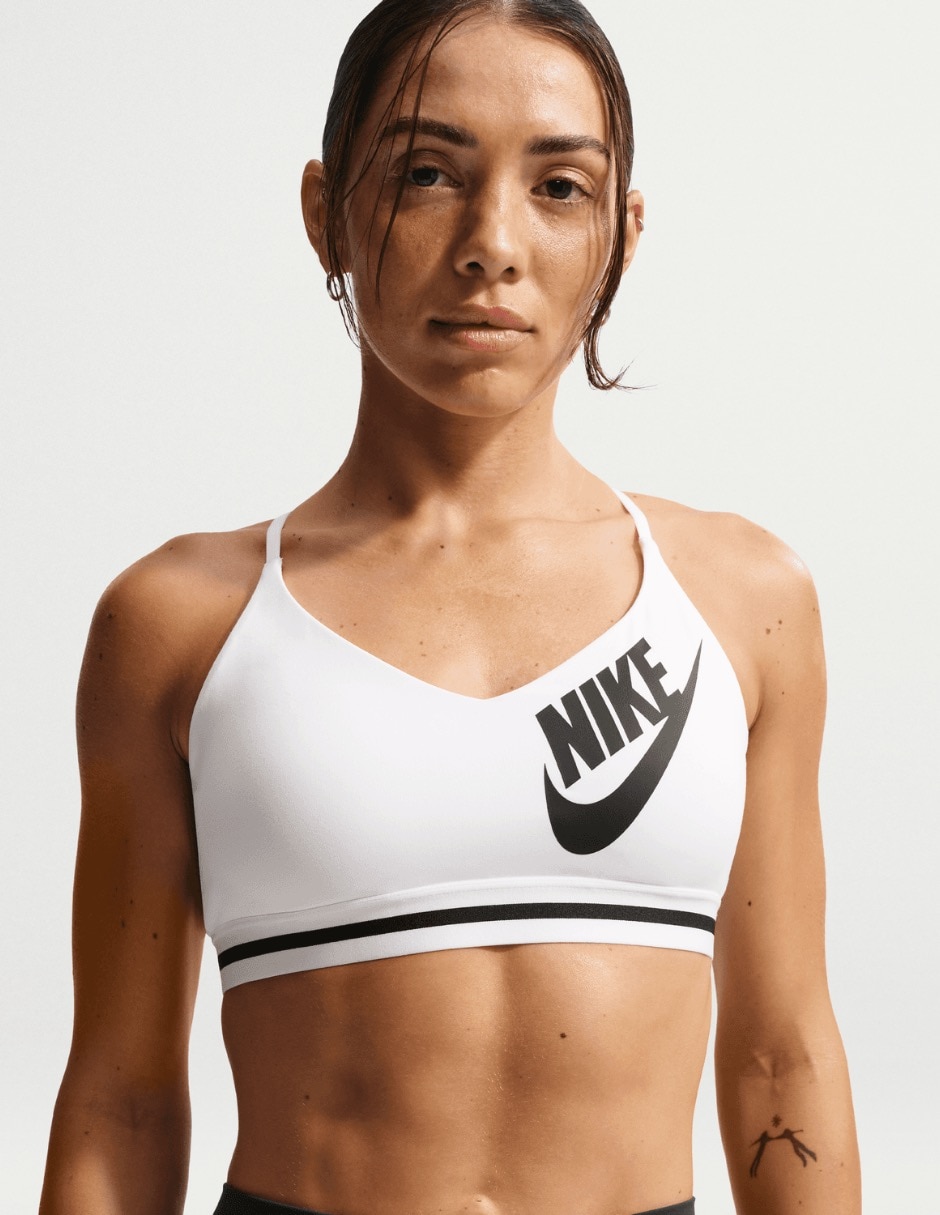 Top deportivo nike w nk indy ls logo bra para entrenamiento mujer