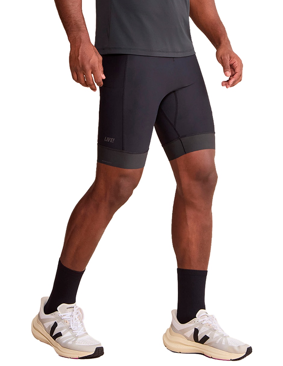 Short biker Live con bolsillos multidisciplina hombre