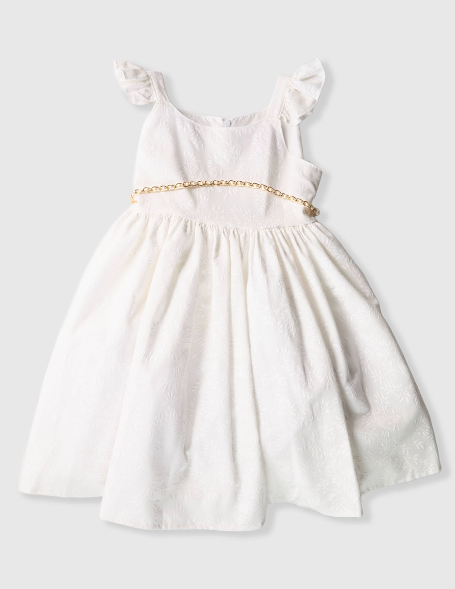 Vestido formal sin manga para niña