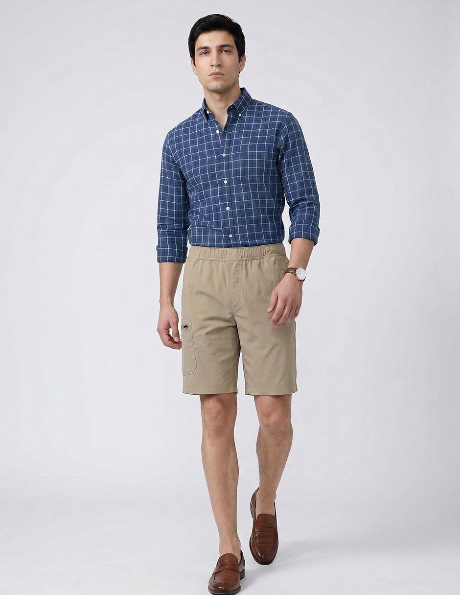 Set Short/Short Sin Diseño Para Casual Hombre 3