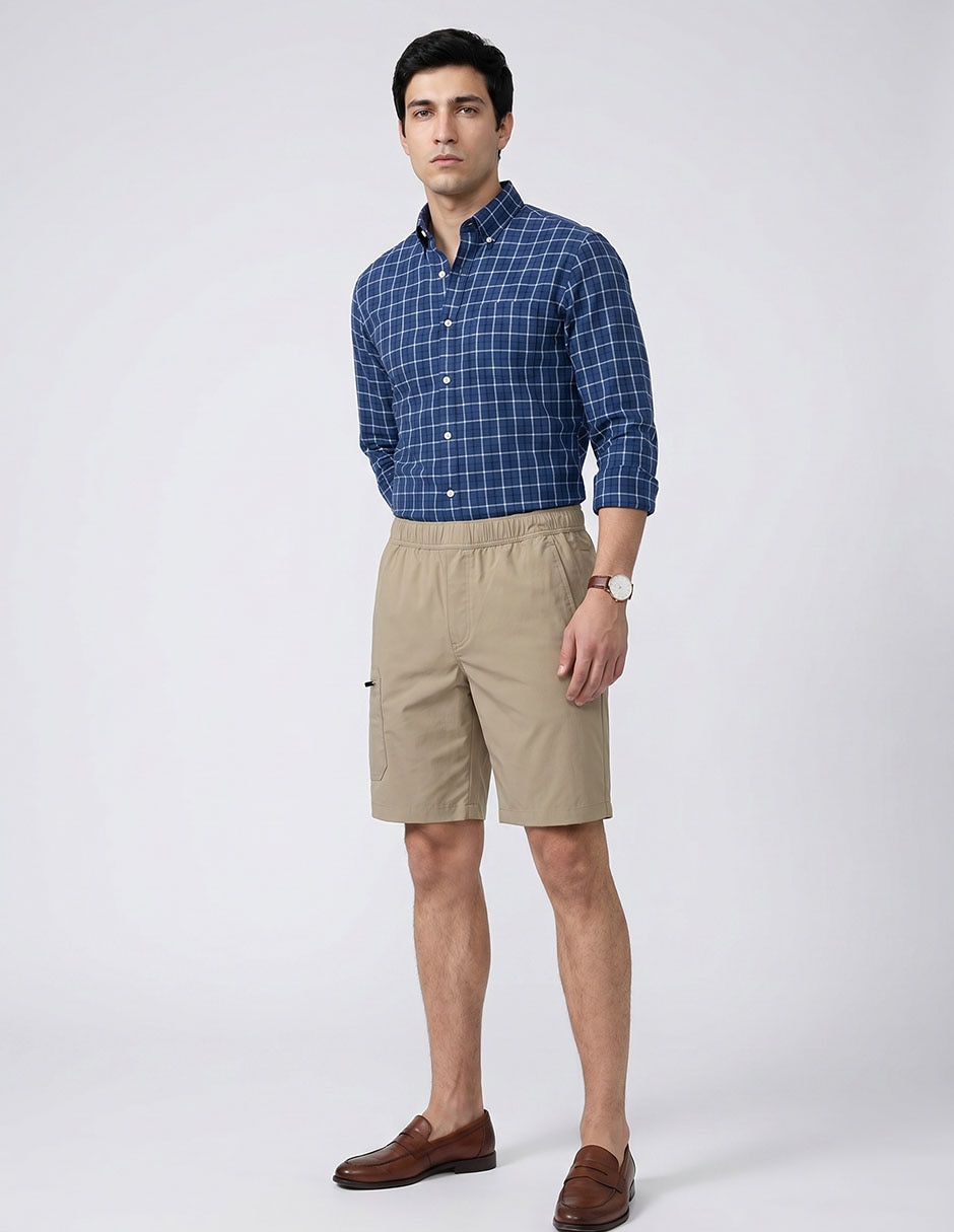 Set Short/Short Sin Diseño Para Casual Hombre