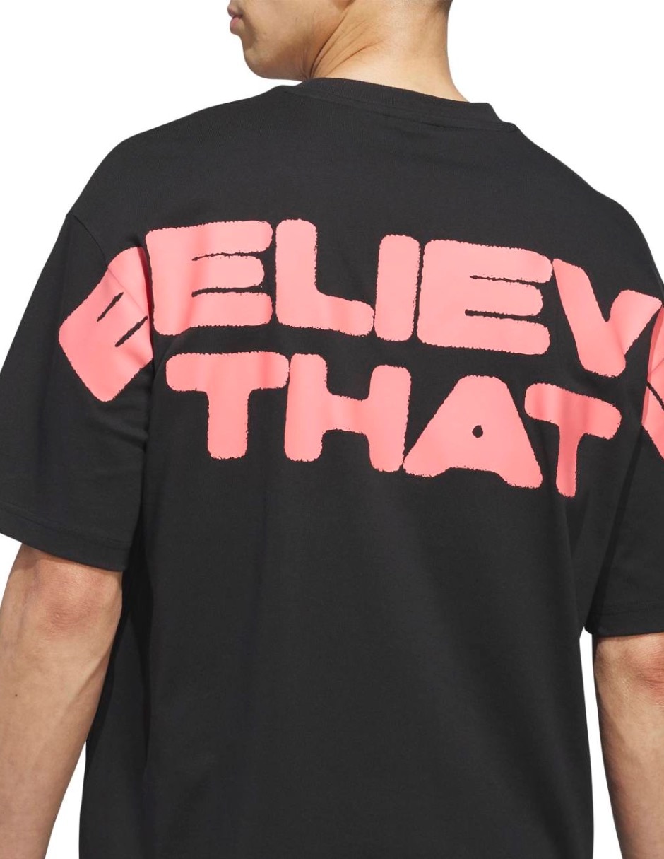 Playera deportiva para básquetbol Adidas para hombre