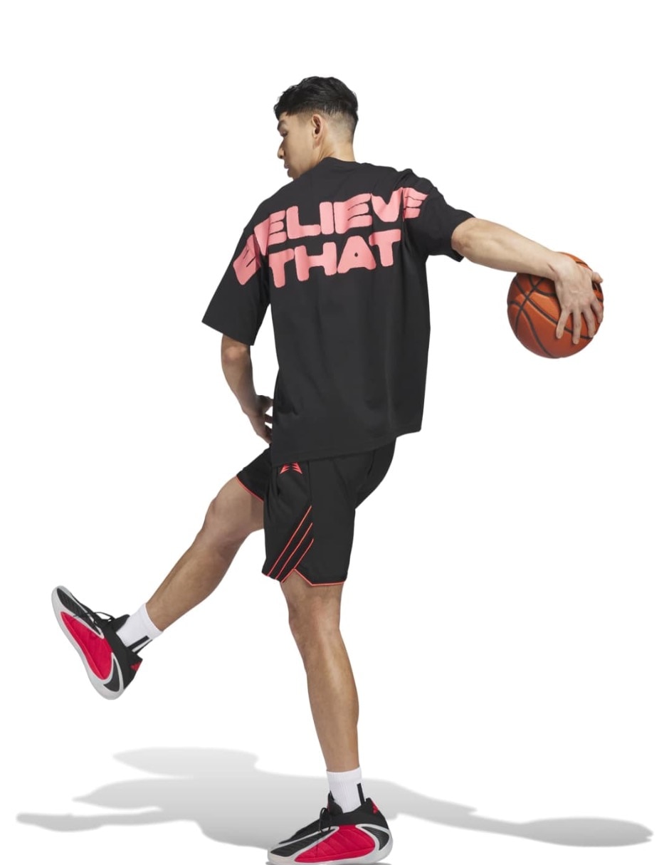 Playera deportiva para básquetbol Adidas para hombre