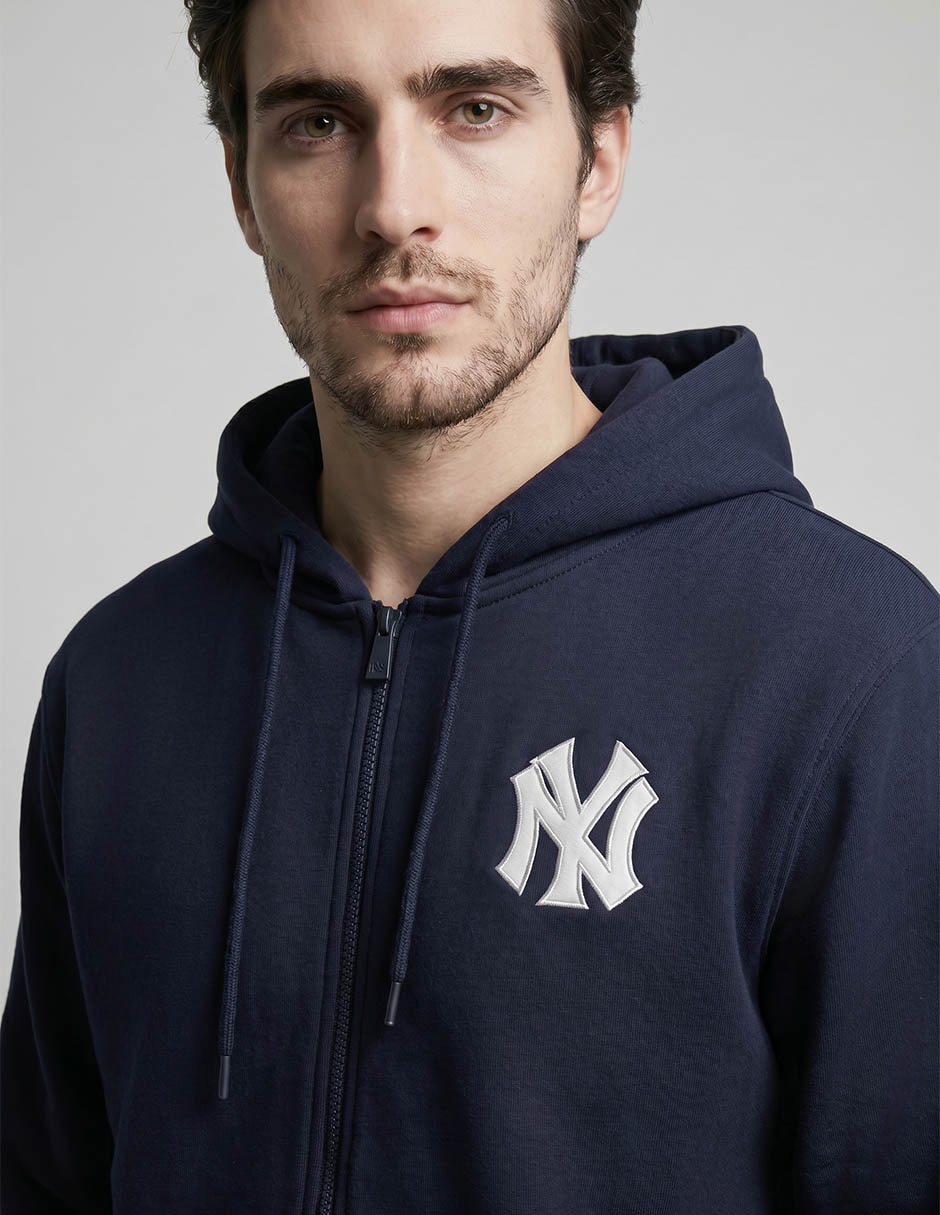 Sudadera new era game day con cierre new york yankees para unisex
