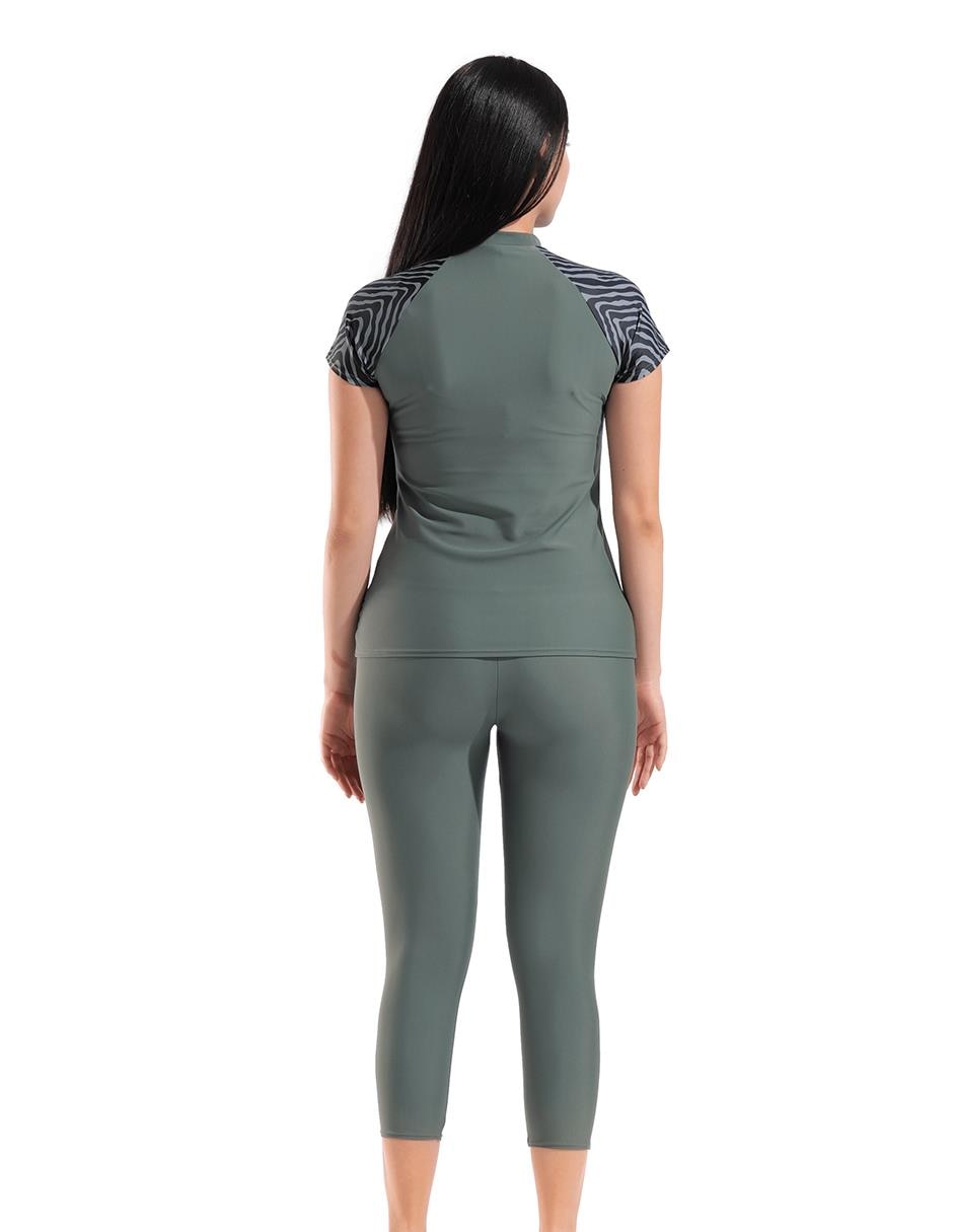 Wetshirt estampado liso para mujer 2
