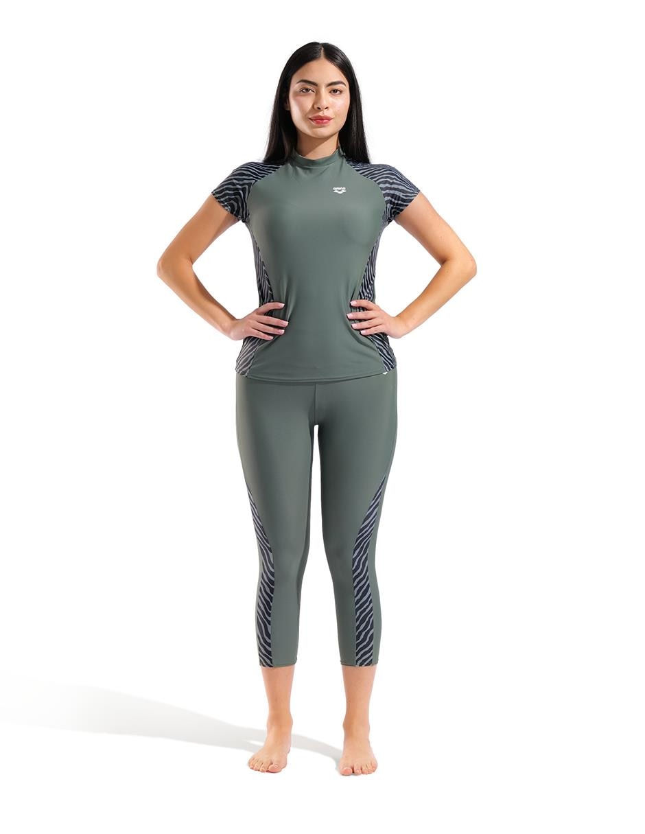 Wetshirt estampado liso para mujer 3