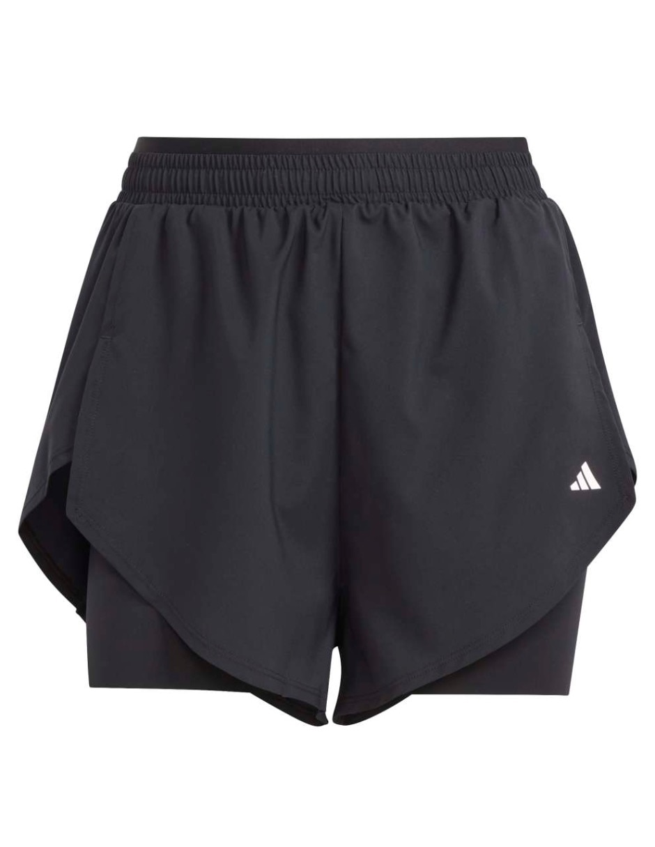Set short/short efecto doble prenda adidas para entrenamiento mujer