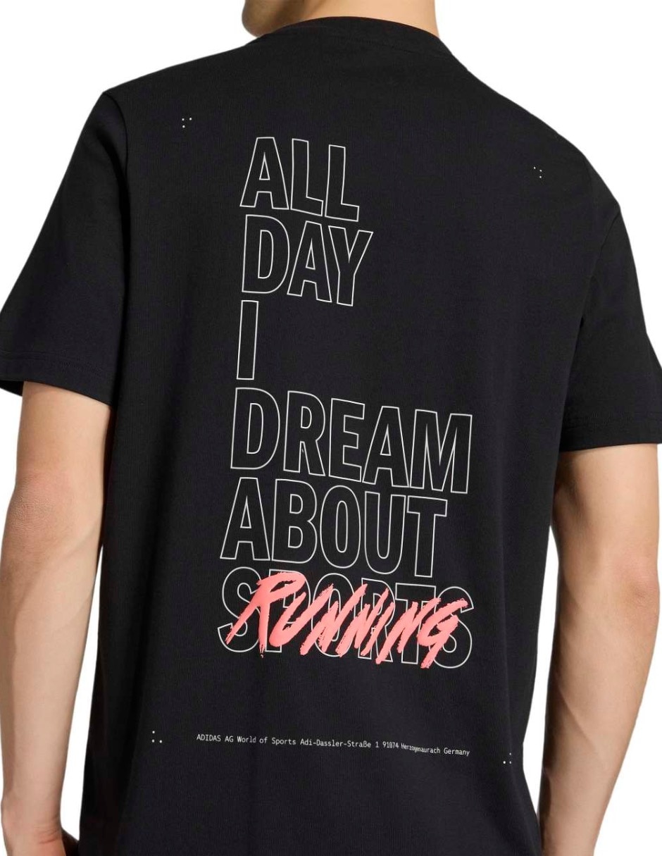 Playera deportiva para correr Adidas de hombre