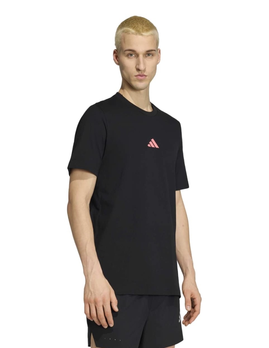Playera deportiva para correr Adidas de hombre