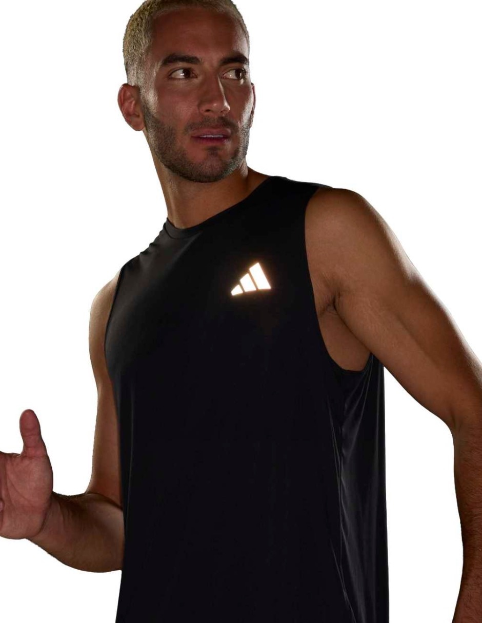 Playera deportiva para correr Adidas de hombre