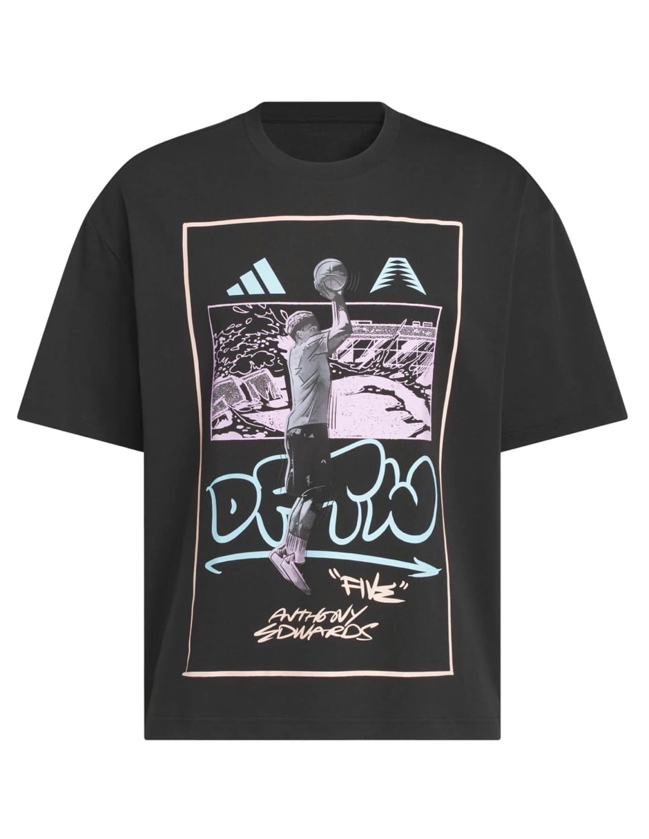 Playera deportiva para básquetbol adidas para hombre