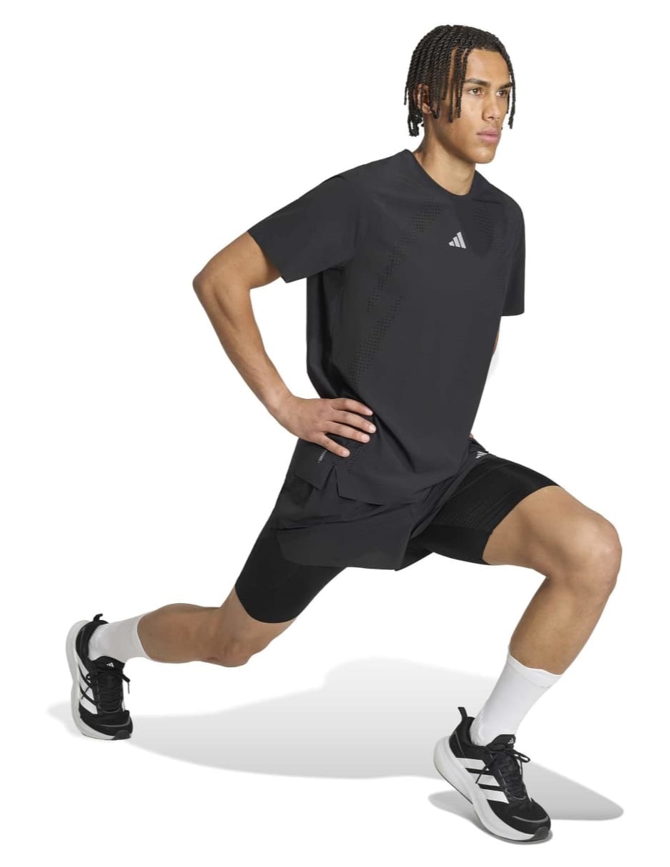 Playera deportiva para correr Adidas de hombre