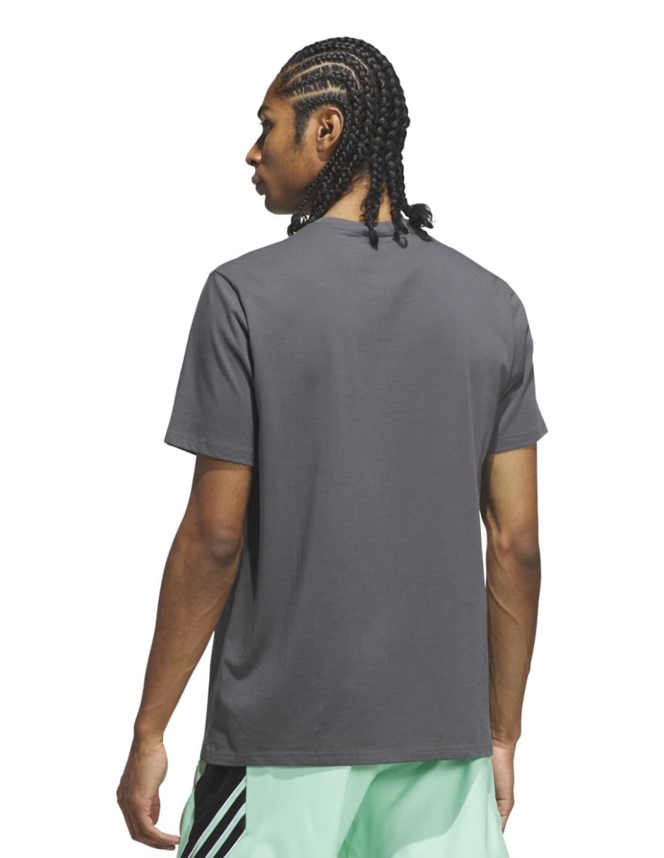 Playera deportiva para básquetbol Adidas de hombre