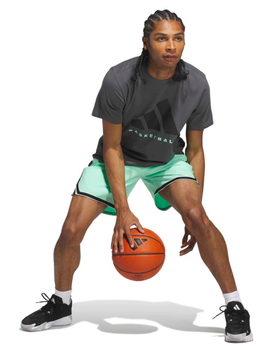 Playera deportiva para básquetbol Adidas de hombre