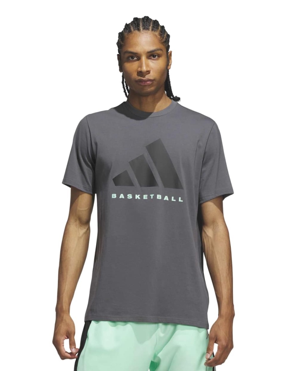 Playera deportiva para básquetbol Adidas de hombre