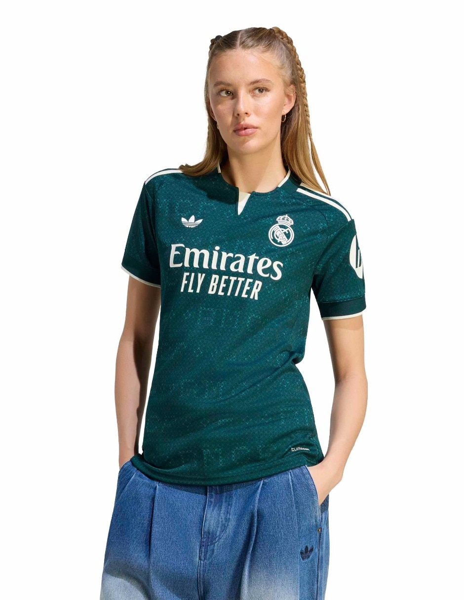 Jersey de Real Madrid Club de fútbol Tercer equipo manga corta para mujer Jersey de Real Madrid Club de fútbol Tercer equipo manga corta para mujer