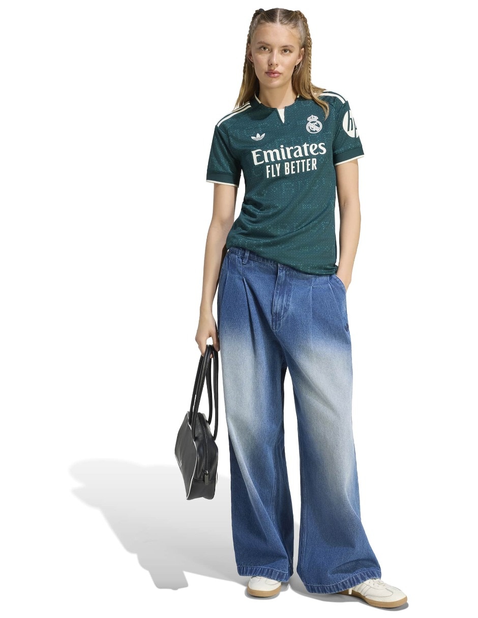 Jersey de Real Madrid Club de fútbol Tercer equipo manga corta para mujer 4