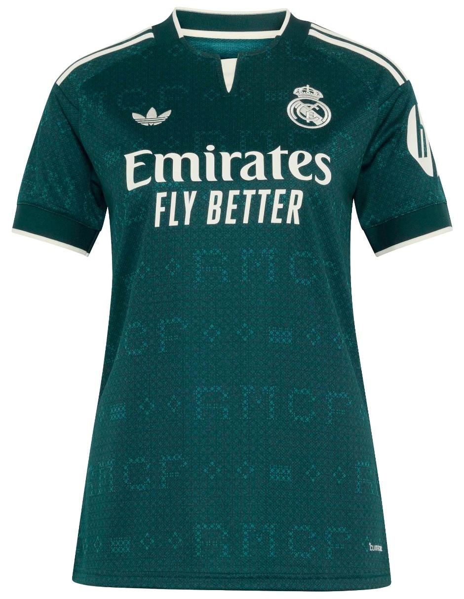Jersey de Real Madrid Club de fútbol Tercer equipo manga corta para mujer 6