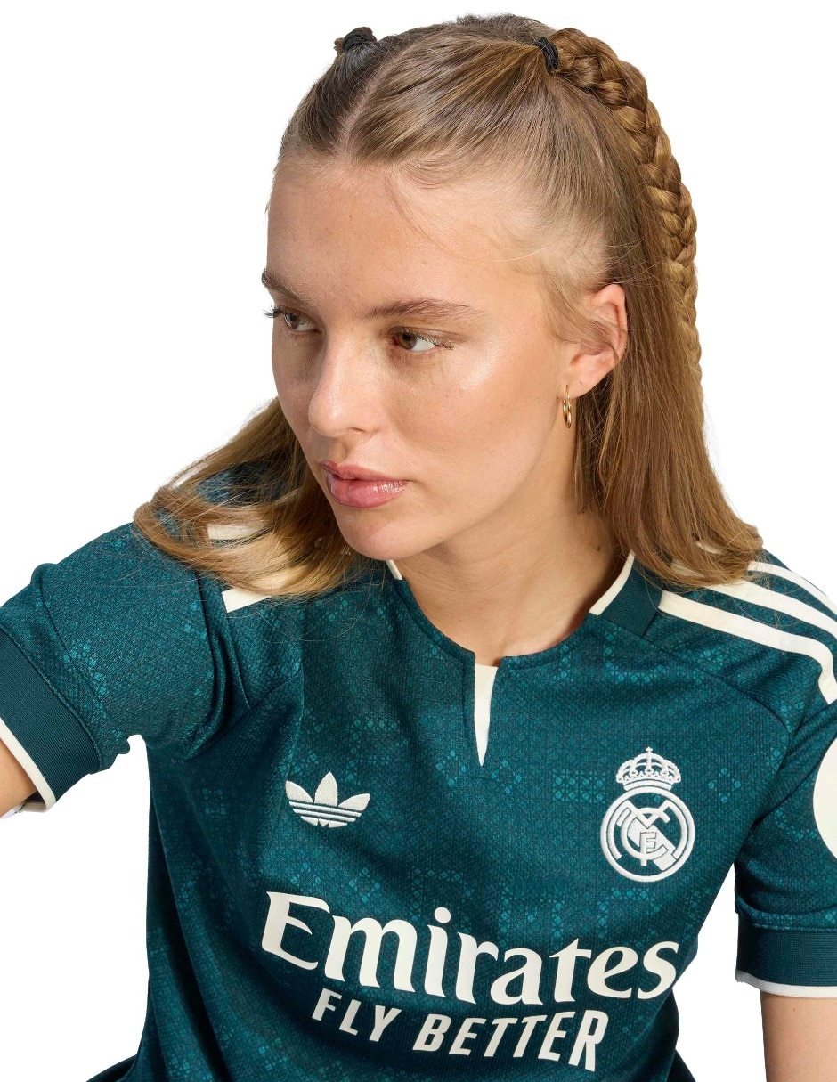 Jersey de Real Madrid Club de fútbol Tercer equipo manga corta para mujer 7