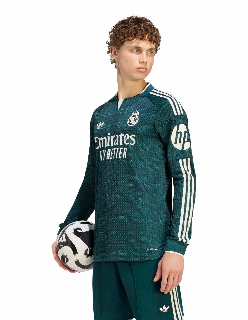 Jersey de Real Madrid Club de fútbol Tercer equipo manga larga para hombre Jersey de Real Madrid Club de fútbol Tercer equipo manga larga para hombre