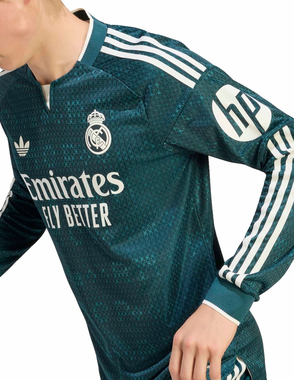 Jersey de Real Madrid Club de fútbol Tercer equipo manga larga para hombre 6