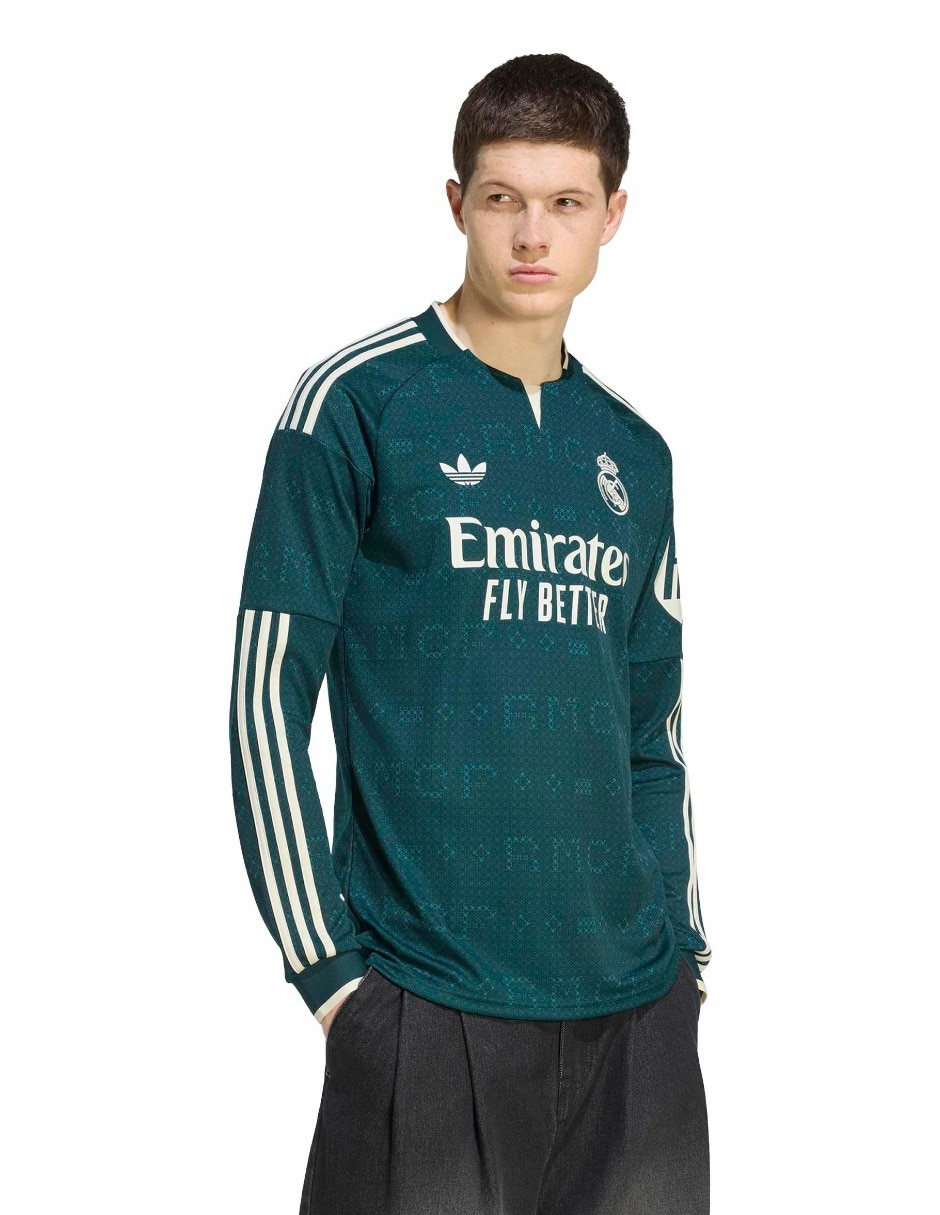 Jersey de Real Madrid Club de fútbol Tercer equipo manga larga para hombre Jersey de Real Madrid Club de fútbol Tercer equipo manga larga para hombre