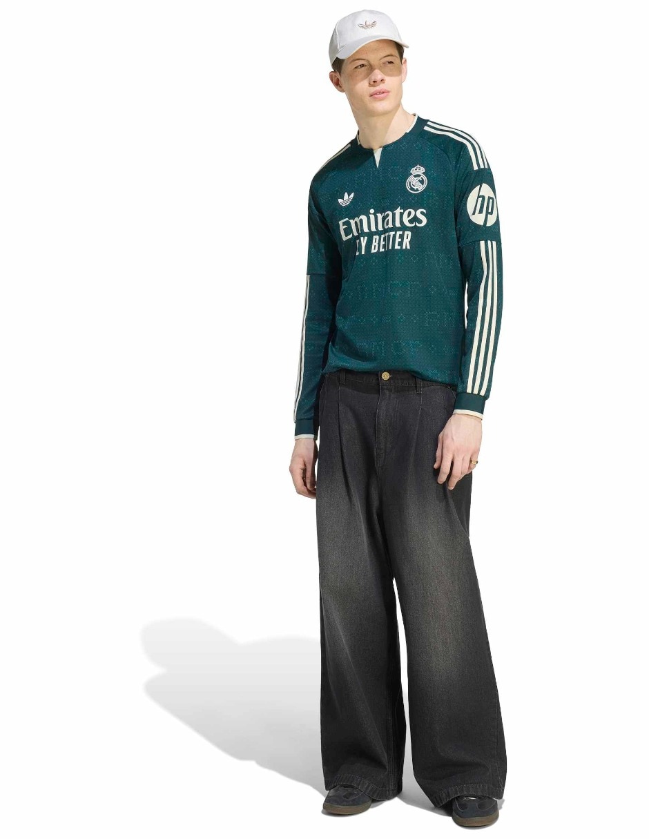 Jersey de Real Madrid Club de fútbol Tercer equipo manga larga para hombre 3
