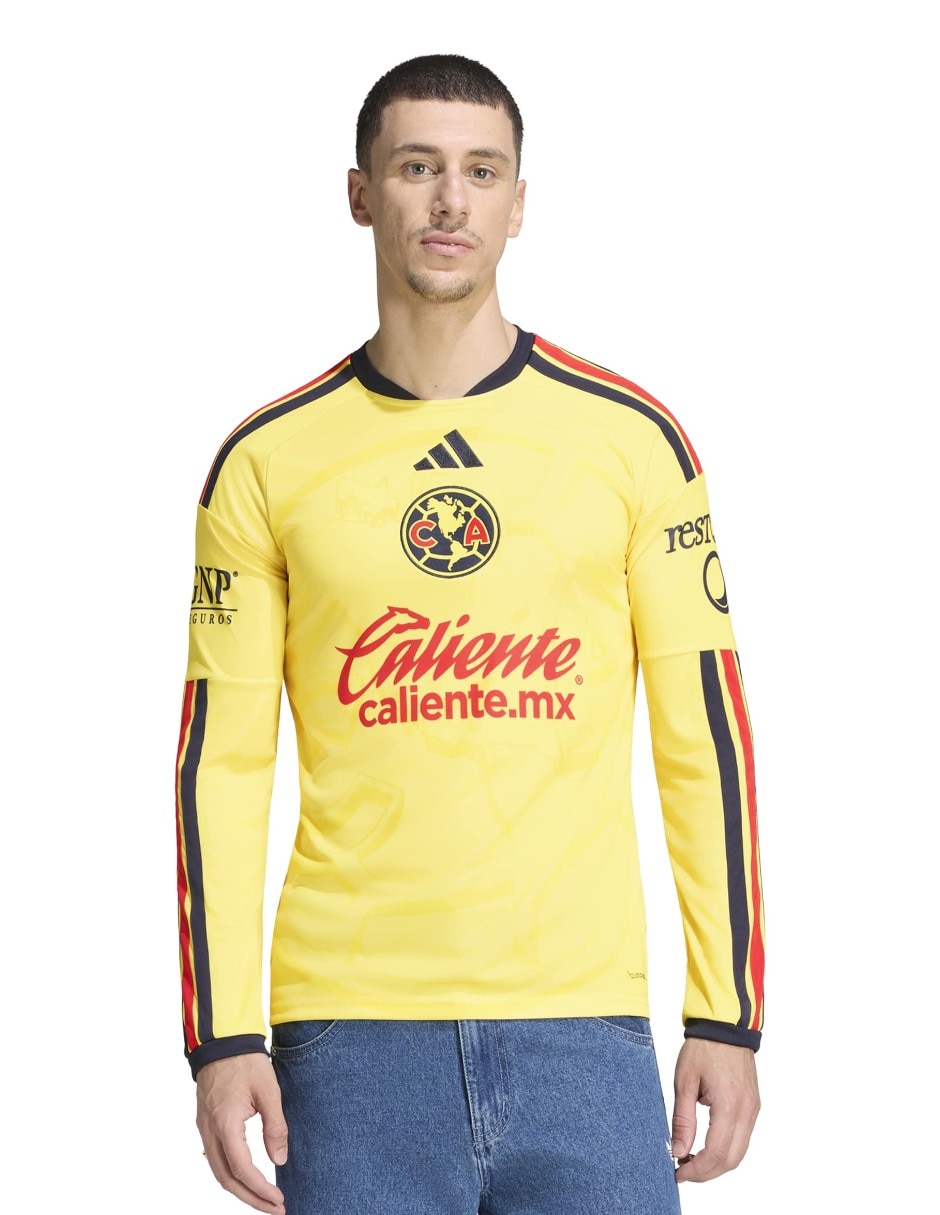Jersey de Club América local manga larga para hombre Jersey de Club América local manga larga para hombre