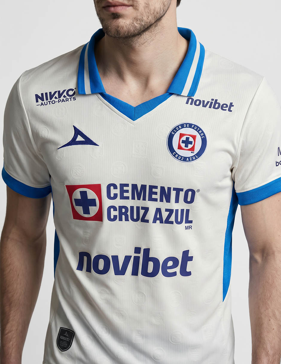 Jersey de Club de Fútbol Cruz Azul visitante fan para mujer 3