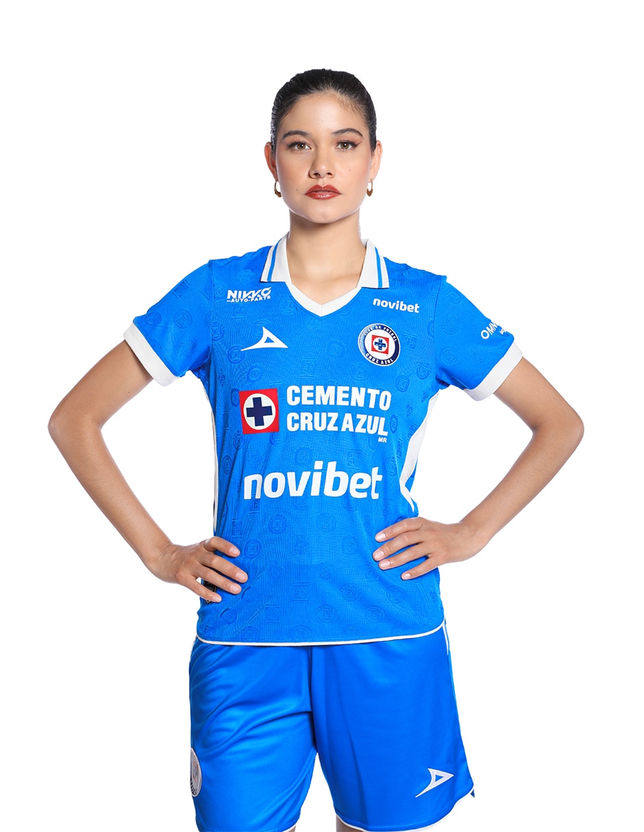 Jersey de club de fútbol cruz azul local de manga corta fan para mujer Jersey de club de fútbol cruz azul local de manga corta fan para mujer