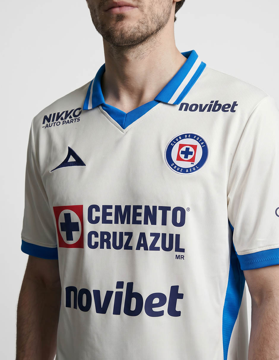 Jersey de Club de Fútbol Cruz Azul visitante Pirma fan para hombre