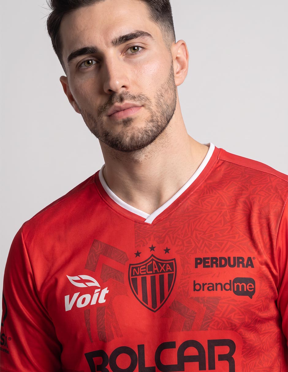 Jersey de club necaxa visitante manga corta jugador para hombre 2