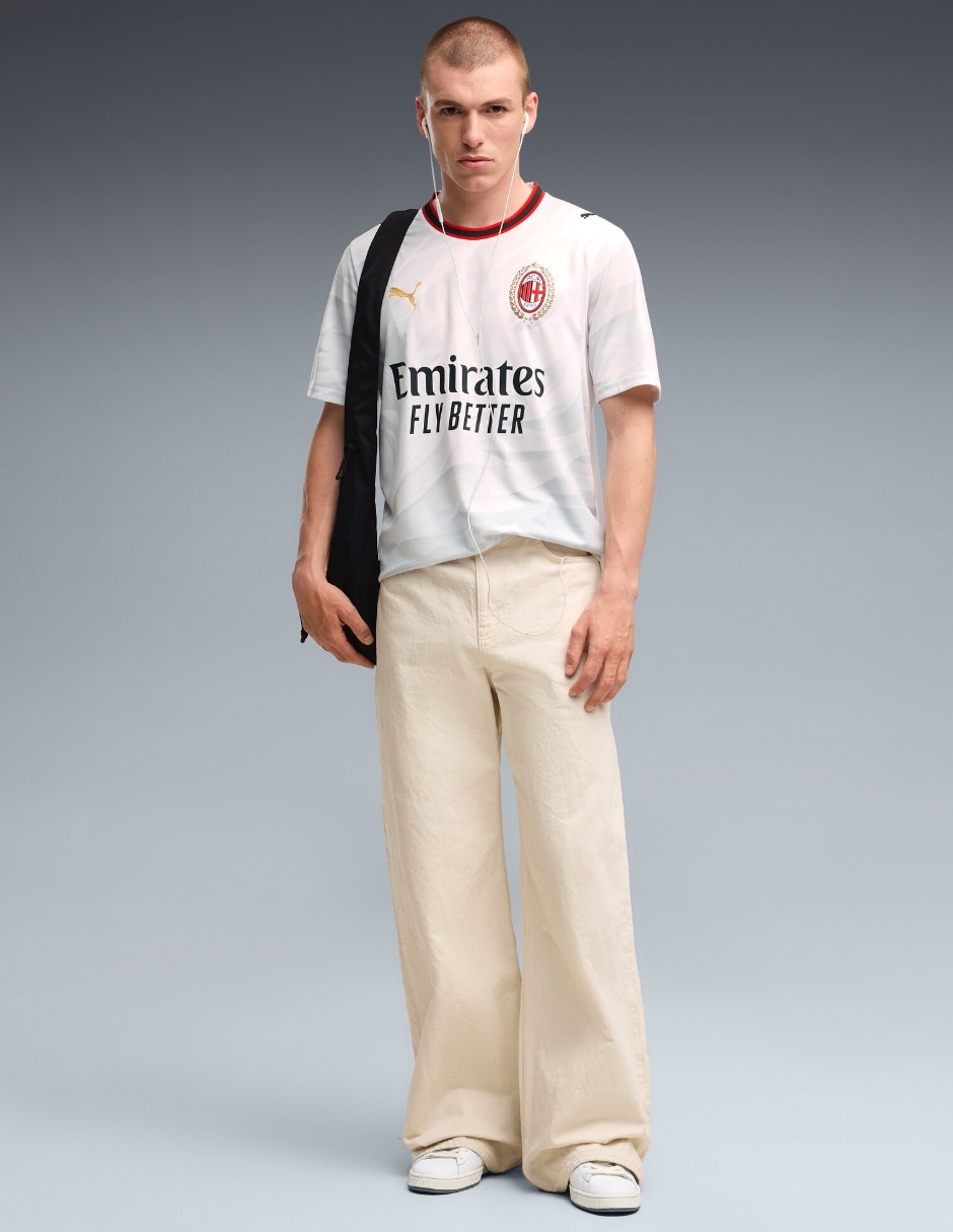 Jersey de ac milan visitante de manga corta jugador para hombre 4
