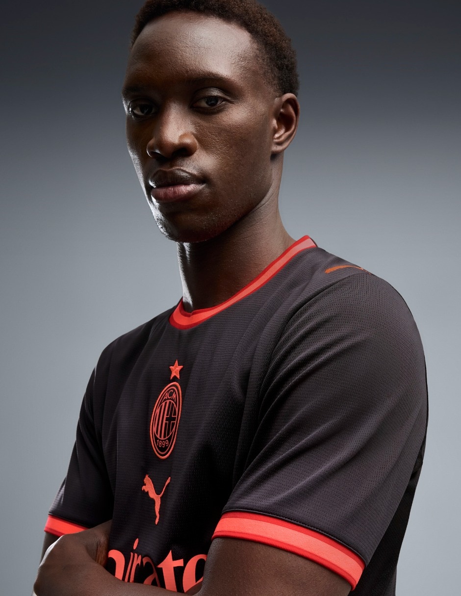 Jersey de ac milan entrenamiento de manga corta jugador para hombre 4
