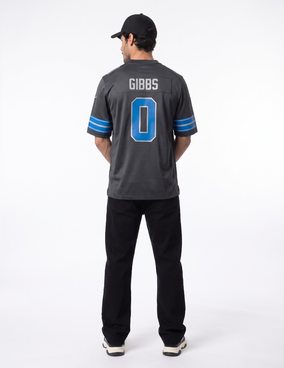 Jersey de detroit lions conmemorativo de manga corta jugador para hombre 2