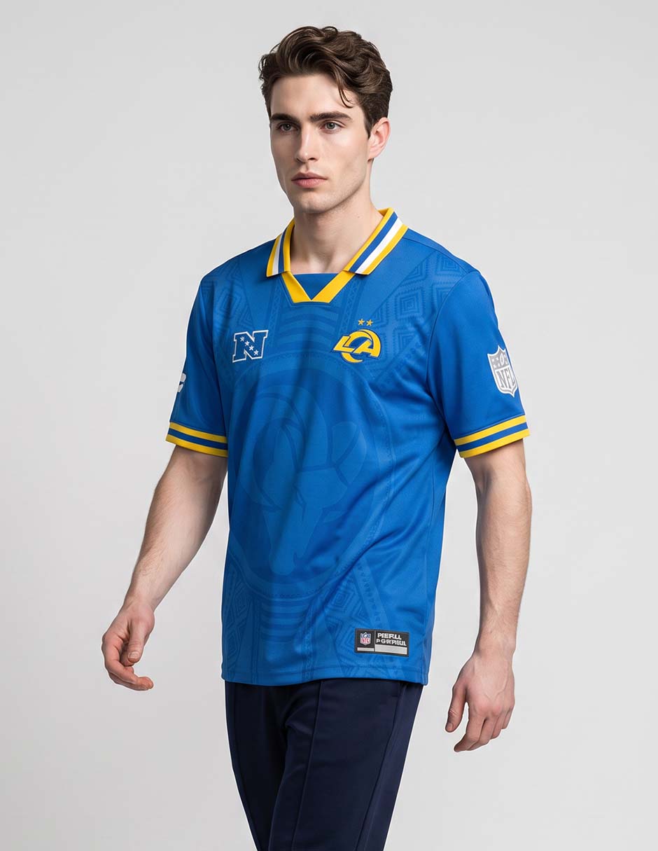 Playera deportiva para fútbol americano los angeles rams para hombre