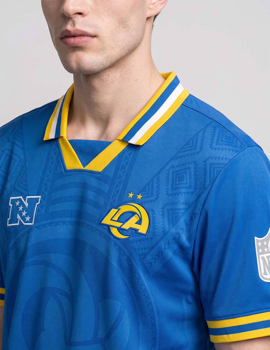 Playera deportiva para fútbol americano los angeles rams para hombre 3