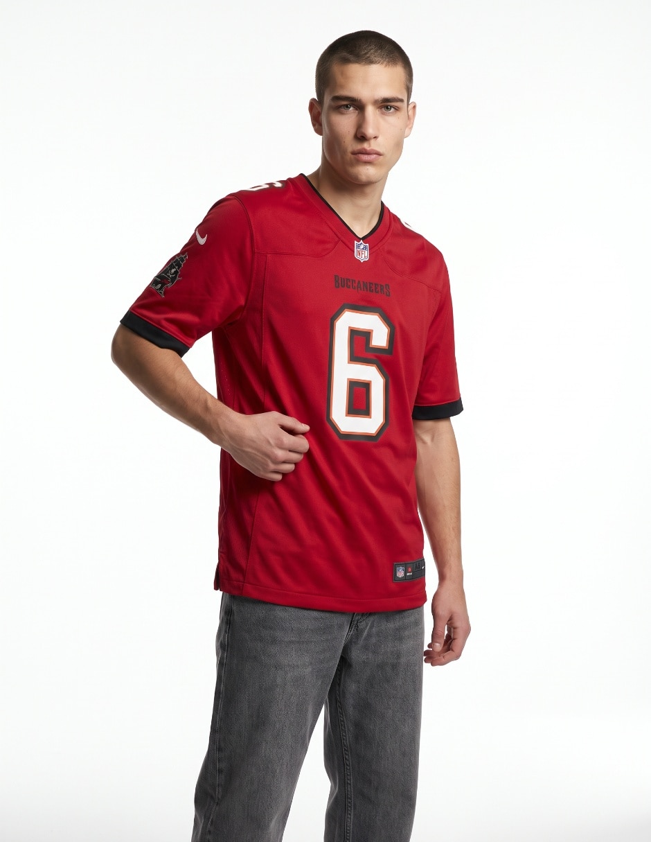 Jersey de tampa bay buccaneers conmemorativo de manga corta jugador de hombre