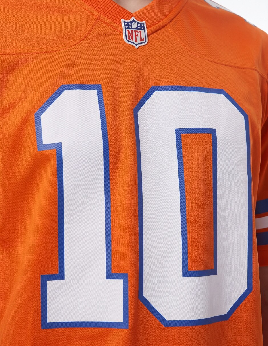 Jersey de denver broncos conmemorativo de bo nix manga corta jugador de hombre 4