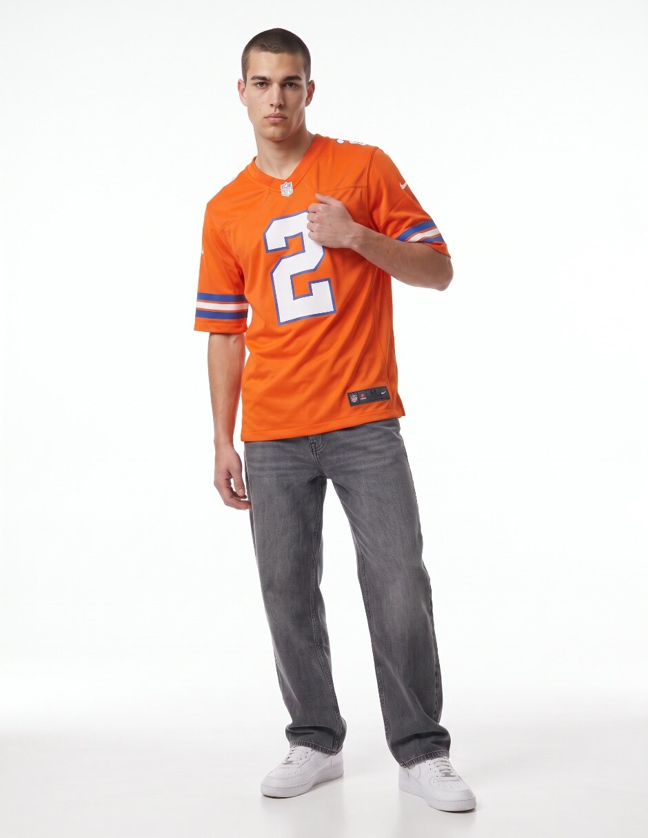 Jersey de denver broncos conmemorativo de manga corta jugador de hombre 3