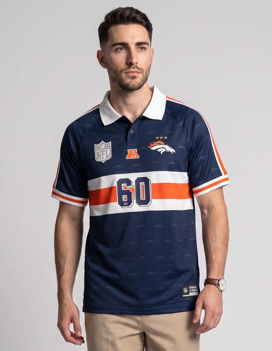 Playera deportiva para fútbol americano denver broncos de hombre