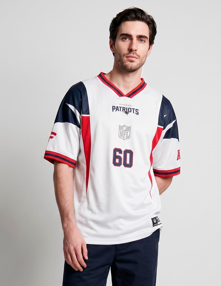 Playera deportiva para fútbol americano new england patriots para hombre