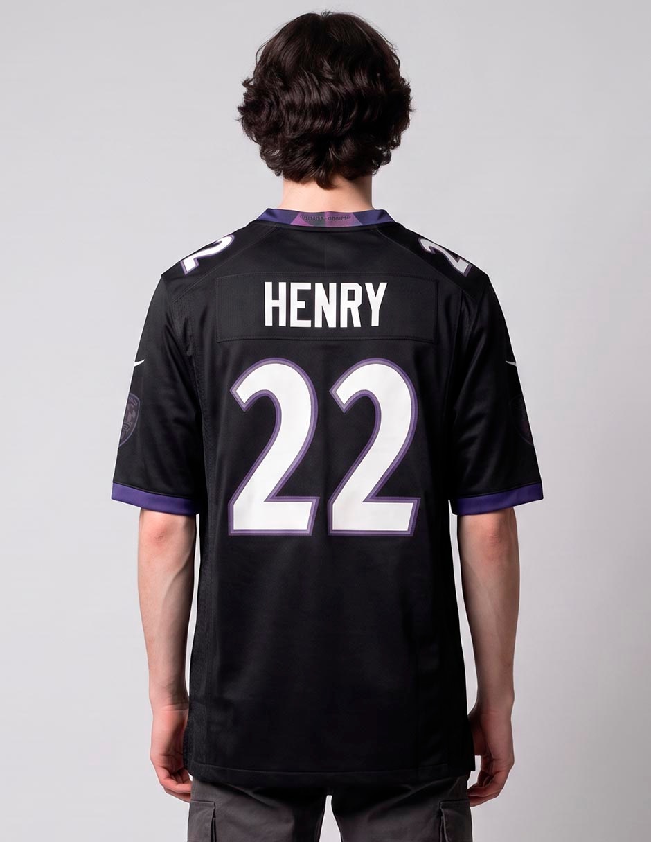 Jersey de baltimore ravens manga corta jugador para hombre 2